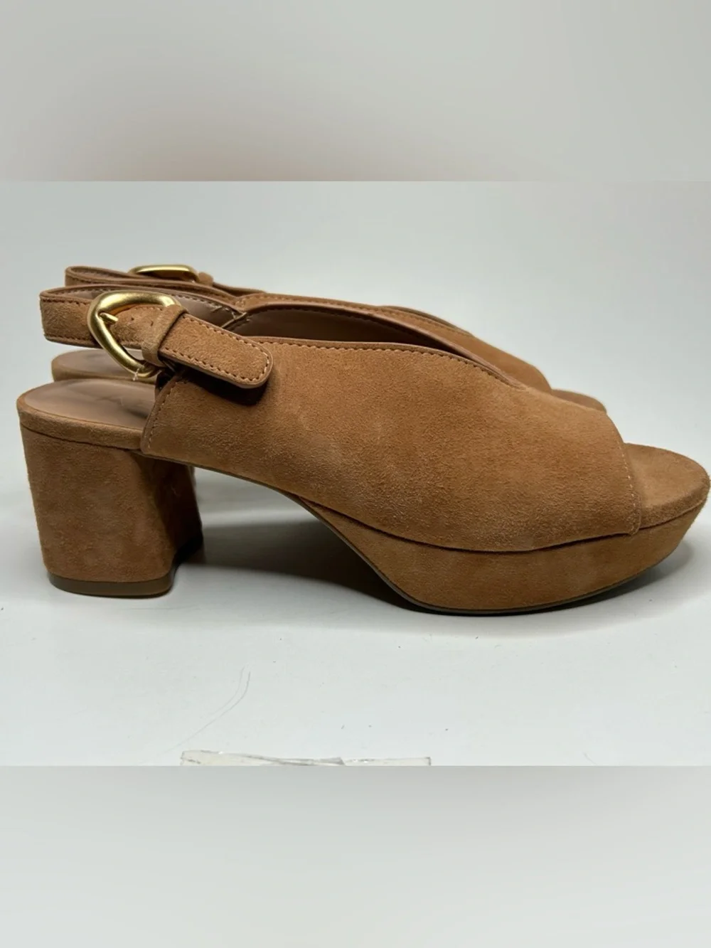 Aerosols Cornelia Slingback Open Toe Platform Sandal Heel Size 8